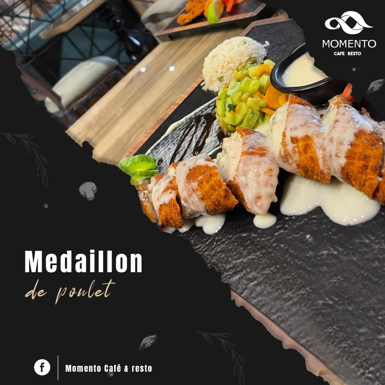 Médaillon de poulet panné