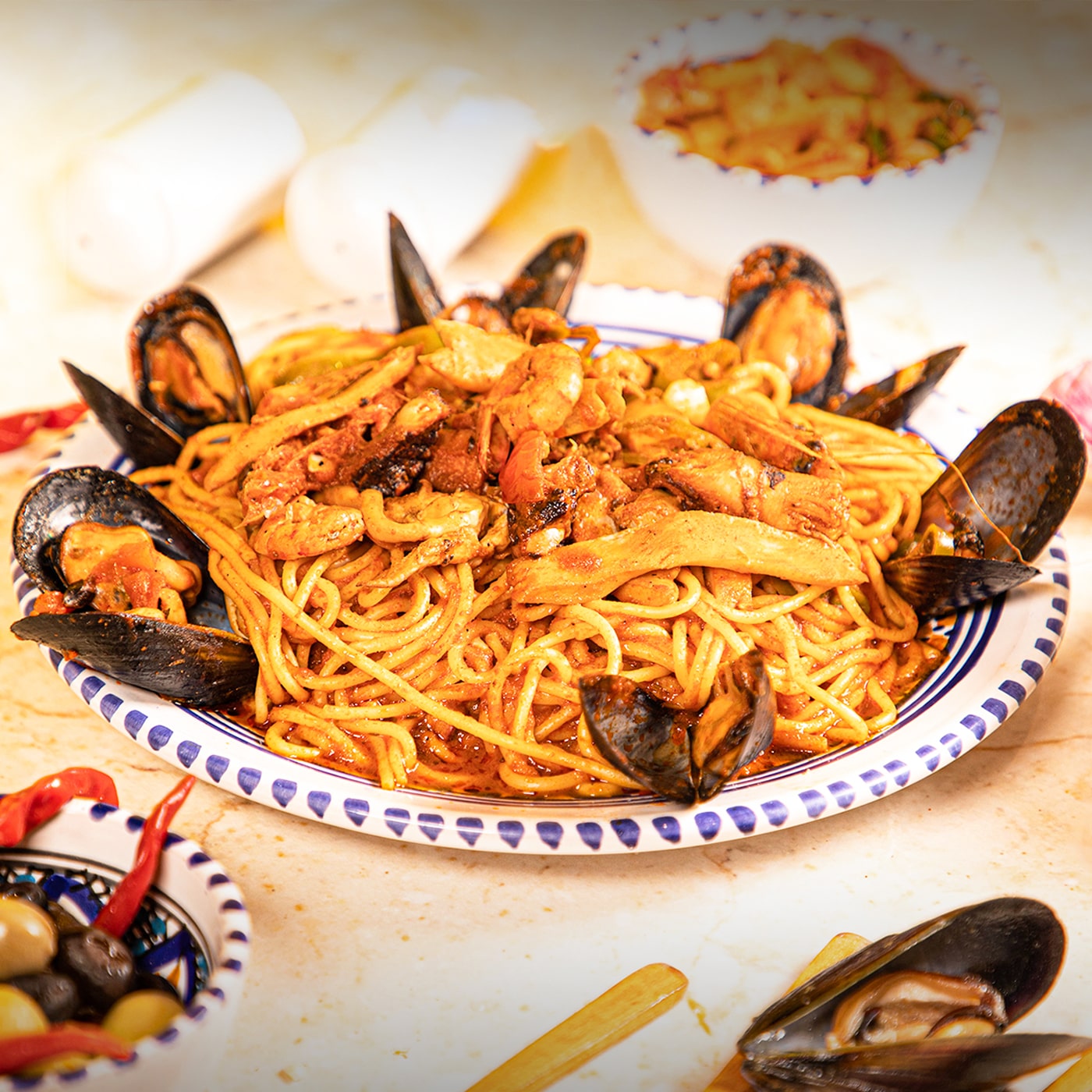 Spaghetti aux fruits de mer