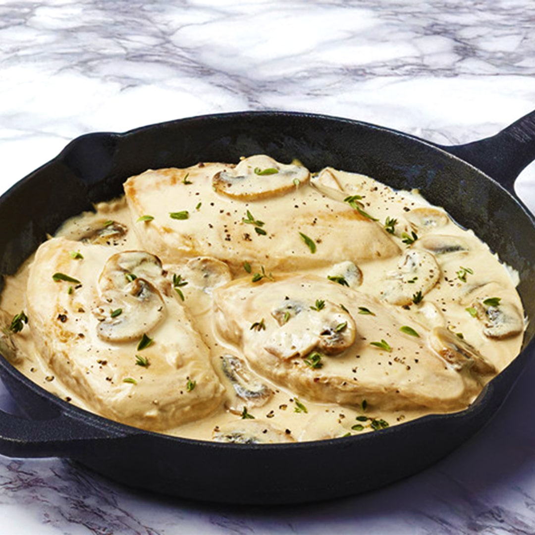 Plat poulet alfredo