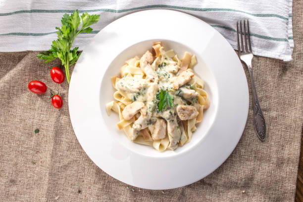 Alfredo à l'escalope (pâtes)