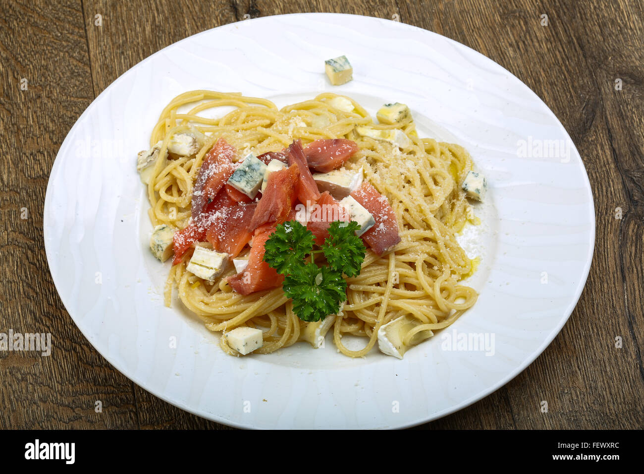 Pasta Salmon and Brie