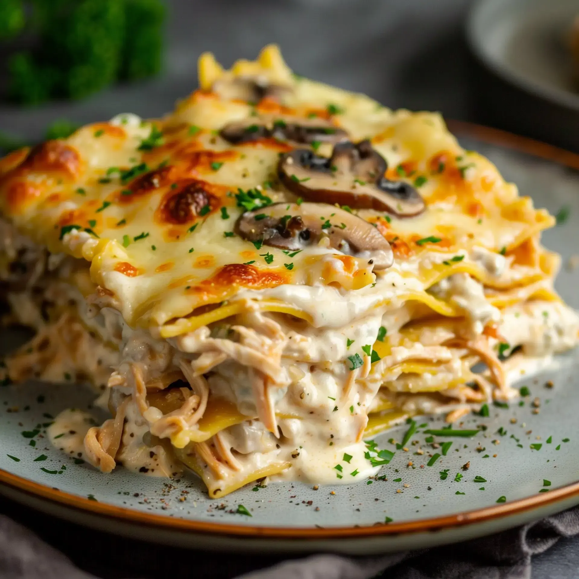 Lasagne Poulet aux Champignon