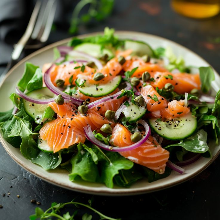 Salade Capresse au Saumon Fumé