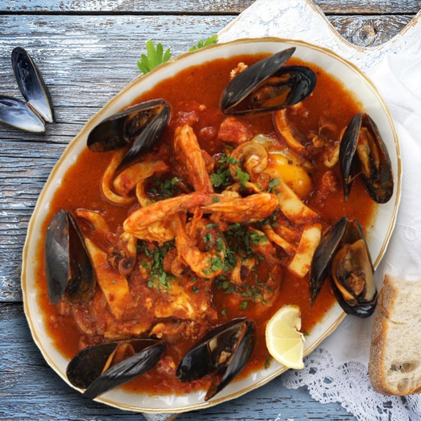 Ojja aux fruits de mer