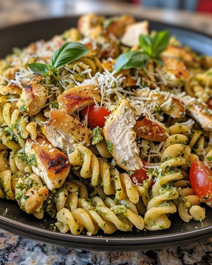 Penne Poulet Pesto