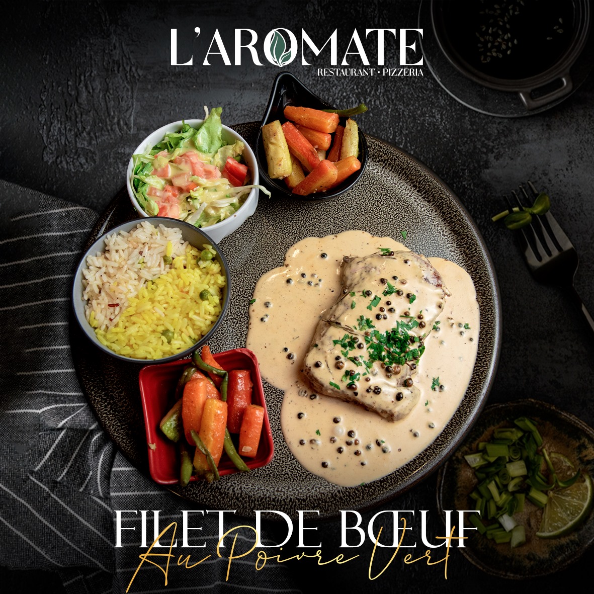 filet de boeuf au poivre vert