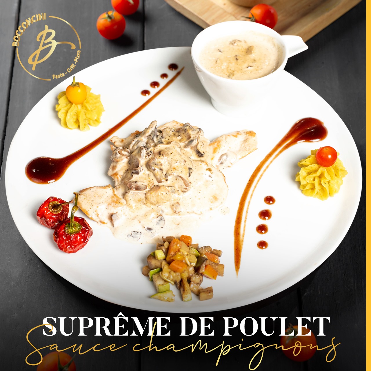Supreme de poulet Sauce Champignons